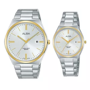ست ساعت مچی عقربه ای زنانه و مردانه آلبا مدل as9h82-x1ah7s24-x1