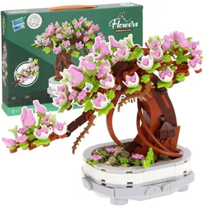 ساختنی 462 تکه ناب سل مدل گیاه گلدانی بنسای کد POTTED PLANT کد FLOWERS BUILDING BLOCK SERIES POTTED PLANT