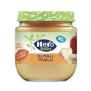 پوره میوه طعم سیب موز هرو بیبی - 120 گرم