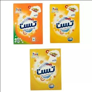 پودر ماشین لباسشویی و لباسشویی دستی تست مدل 0102 وزن 500 گرم بسته 3 عددی