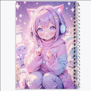 دفتر مشق 50 برگ خندالو طرح دختر انیمه ای کد N1999