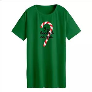 تی شرت لانگ زنانه مدل نوشته کریسمس کد 21