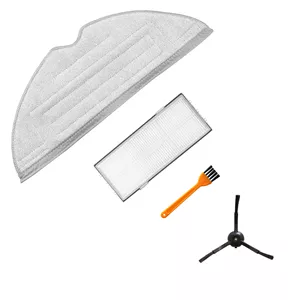پد تی فیلتر و برس کناری جارو رباتیک مدل Roborock S8 مناسب برای جاروبرقی رباتیک روبوراک S8 مجموعه 4 عددی