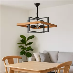 لوستر 4 شعله شاهان تک مدل WOOD 7