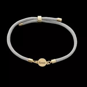 دستبند بند و طلا 18 عیار زنانه لیردا مدل اسم فرنیا 6800