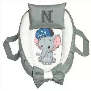 تشک غلت گیر نوزاد پاد آفرین مدل فیل طرح حرف N