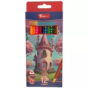 مداد رنگی 12 رنگ تیزو مدل مثلثی دخترانه