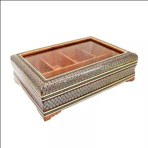 جعبه خاتم کاری صنایع دستی فاخر مدل تی بگ کد HQ