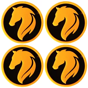 درپوش رینگ خودرو مدل HORSE Y-COL PLUS مناسب برای سمند بسته 4 عددی