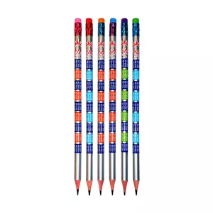 مداد مشکی ام کیو با درجه سختی HB مدل Metalic کد H53 بسته 6 عددی