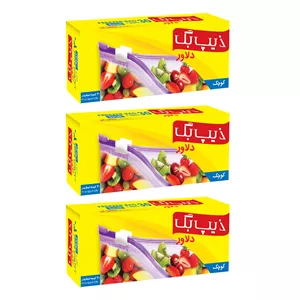 کیسه اسلایدر دلاور مدل زیپ بگ مجموعه 90 عددی