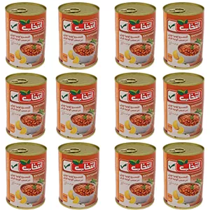 کنسرو لوبیا چیتی با سس گوجه فرنگی انتخاب - 380 گرم بسته 12 عددی