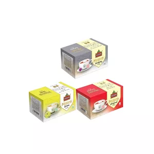 چای سبز کیسه ای با طعم لیمو ، چای سیاه کیسه ای ویژه و چای سیاه کیسه ای عطری ممتاز مسما - 3 بسته 25 عددی 
