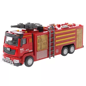 ماکت ماشین بازی ناب سل مدل آتشنشانی آبپاش موزیکال چراغ دار  fire fighting real waterpomp with light &sound با قابلیت آبپاشی واقعی 