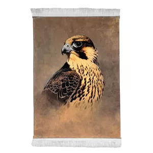 فرش ماشینی دیوارکوب طرح شاهین شکاری کد50*70