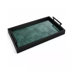 سینی دسته‌دار مدل دکوراتیو سایز 40*30  سانتی‌متر