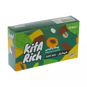 خرما بار کیتاریچ با طعم پسته و قیسی - 25 گرم بسته 12 عددی 