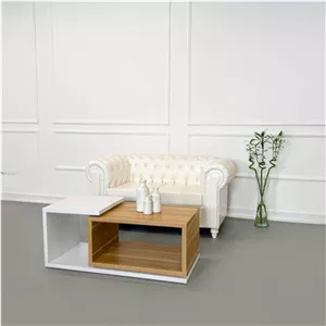 میز جلومبلی مستطیل با پایه MDF و صفحه MDF مدل چستر 