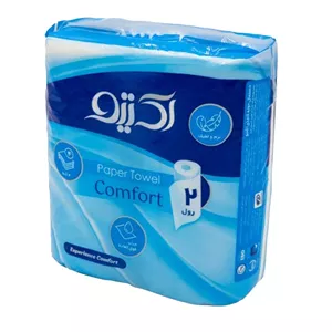 دستمال حوله ای اکتیو  4 لایه Comfort کد 001 بسته 2 عددی