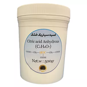 پودر اسید سیتریک خشک مدل C6H8O7 کد 155 وزن 500 گرم