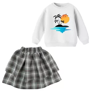 ست بلوز و دامن دخترانه مدل هاوایی کد 2