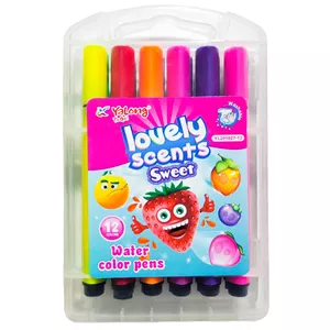 ماژیک رنگ آمیزی یالونگ مدل Lovely Scents کد 1201 بسته 12 عددی