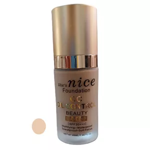 کرم پودر مایع spf30 شیز نایس شماره 102 مناسب برای انواع پوست حجم 46 میلی لیتر