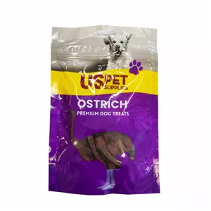 تشویقی سگ یو اس پت مدل نواری طعم شترمرغ و پنیر وزن 100 گرم