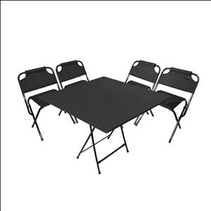 میز و صندلی سفری میزیمو مدل برزنتی پشتدار کد 8994 مجموعه 5 عددی