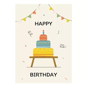 کارت پستال مدل کیک تولد کد 14