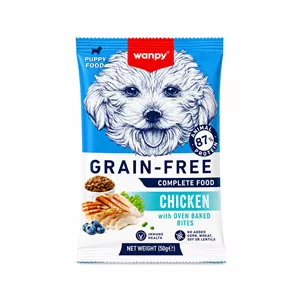 غذای خشک توله سگ ونپی مدل Complete Puppy Food Chicken با طعم مرغ  وزن 50 گرم