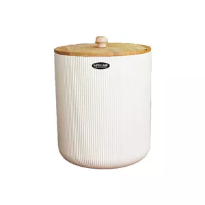سطل زباله معمولی امپرلند مدل درب چوبی گنجایش 3 لیتر کد HS545