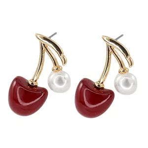 گوشواره میخی زنانه مدل آلبالو کد AAC1579