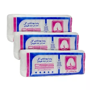 پنبه آرایشی کاوه مدل گل وزن 100 گرم بسته 3 عددی