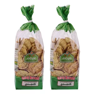 نان خشک چیپسی کنجدی هم دانه - 230 گرم  بسته 2 عددی