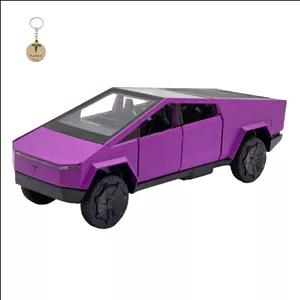 ماکت ماشین ناب سل مدل تسلا فلزی موزیکال چراغدار TESLA CYBERTRUCK به همراه جاسوییچی 