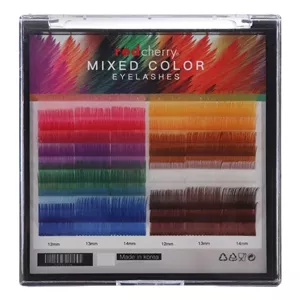 مژه مصنوعی رد چری مدل Rainbow CC 0.10