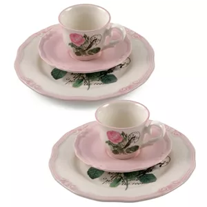 ست فنجان و نعلبکی 6 پارچه 2 نفره لاویوا مدل Mio Rosa