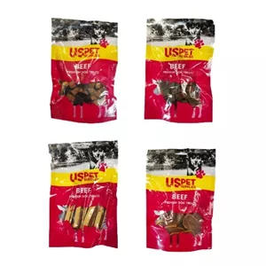 تشویقی سگ یو اس پت مدل پک طعم گوشت گاو وزن 400 گرم بسته 4 عددی