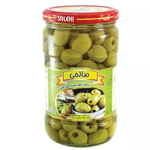زیتون شور سبز ویژه بدون هسته صالحی - 650 گرم مجموعه 4 عددی