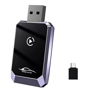 کارپلی و اندروید اتو مدل Wireless CarPlay/Android Auto Q1Y به همراه مبدل USB به USB-C