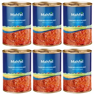 کنسرو خوراک بادمجان محفل - 380 گرم بسته 6 عددی