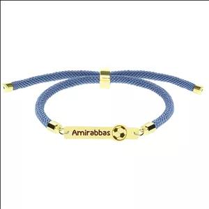 دستبند طلا 18 عیار بچگانه لیردا مدل اسم امیرعباس 202013