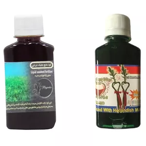 کود مایع جلبک دریایی و کود بامبو مدل raw material حجم 120 میلی لیتر بسته 2 عددی