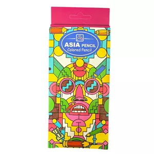 مداد رنگی 12 رنگ آسیا کد 002