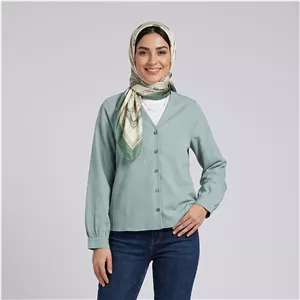 شومیز آستین بلند یقه هفت زنانه ایکس ساید مدل S546411Z8