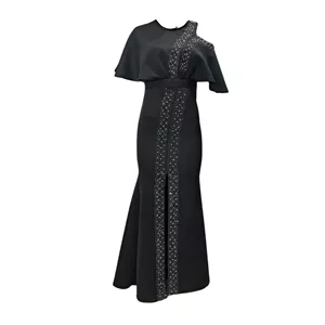 پیراهن یقه گرد زنانه مدل مجلسی سرشانه باز کد 10315