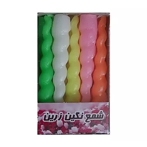 شمع مدل نگین زرین مجموعه 10 عددی