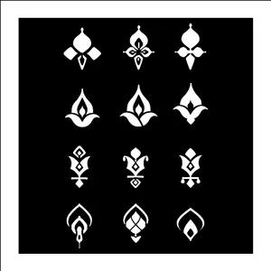  شابلون باتیس آرت طرح تذهیب کد 50-547