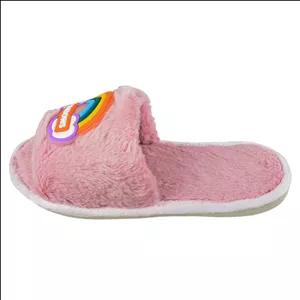 دمپایی حوله ای پاپا مدل تدی رنگین کمانی PK.4102